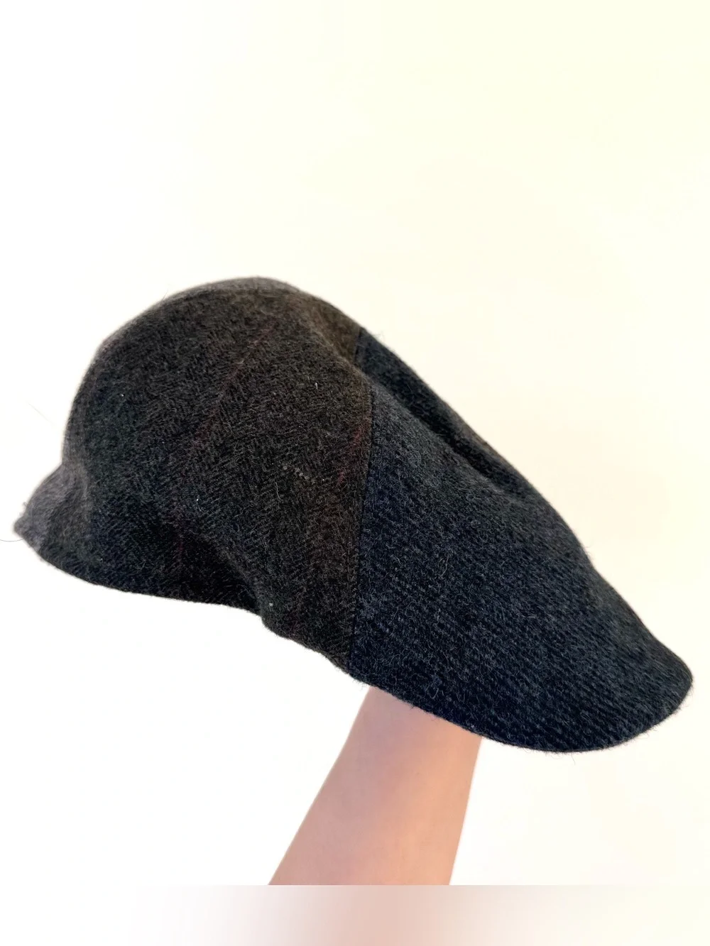 Vintage Adora Wool Blend Flat Cap Patchwork
